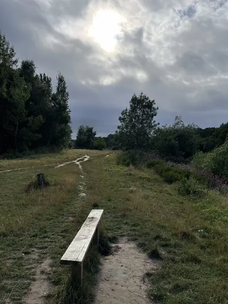 Sun breaking through an otherwise grey sky